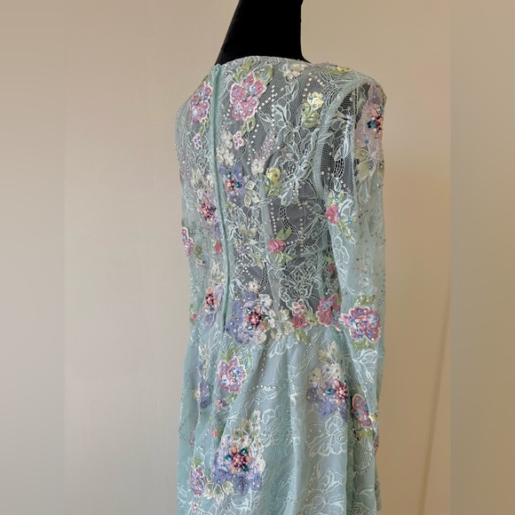 Colette Mon Cheri Blue Embroidered Dress - Picture 12 of 16